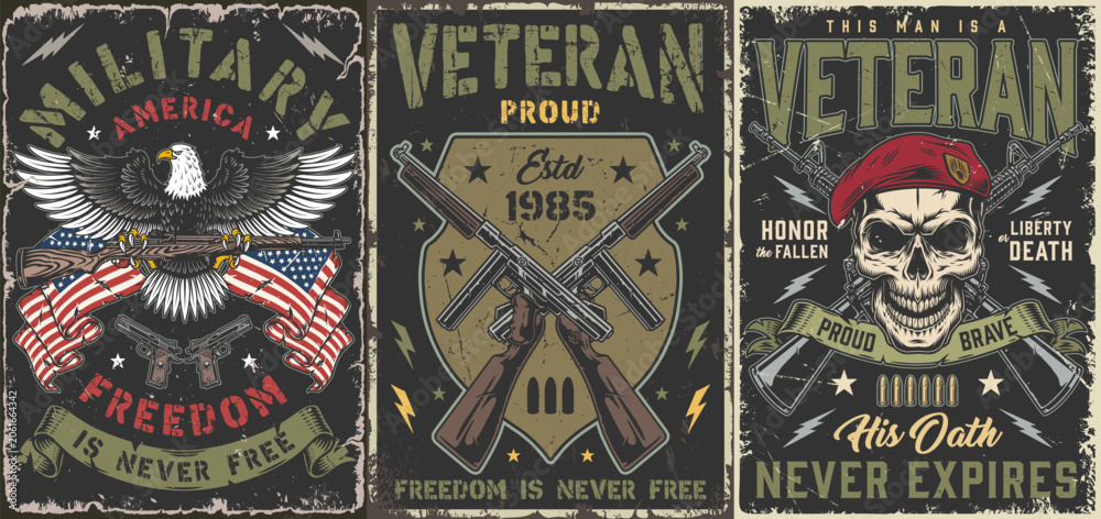 Obraz premium Military logos shown