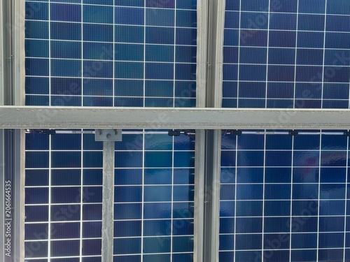 panneaux solaires gros plan