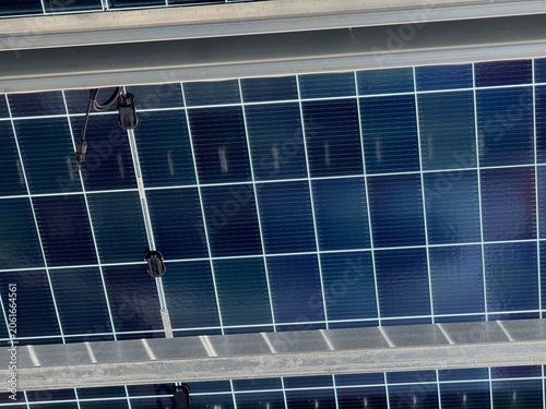 panneaux solaires très gros plan