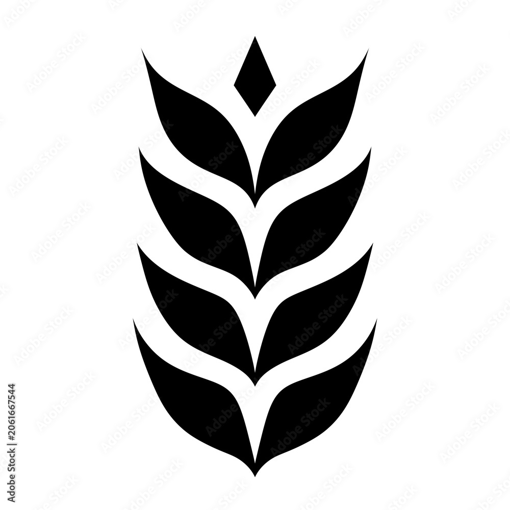 Fototapeta premium black and white leaves