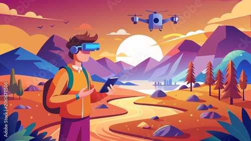 Travel Influencer Broadcasting Immersive Real Time Adventure Content Through Mobile Digital Storytelling and Social Media Platforms
