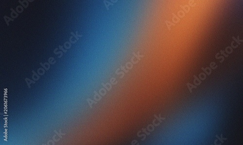 Tableau sur toile Abstract background with diagonal glowing orange light streak across dark blue grainy texture for modern visuals