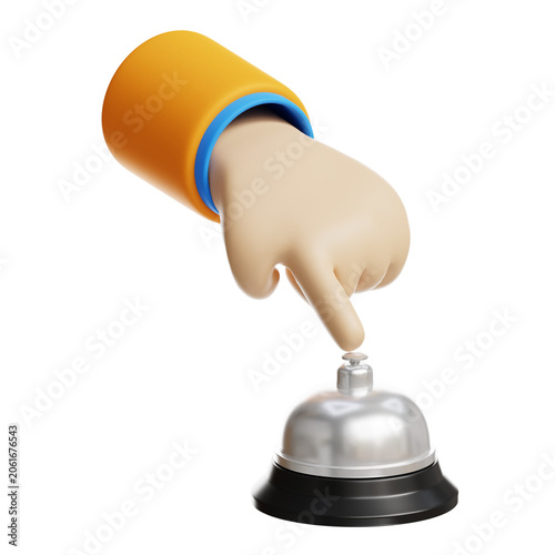 3d bell service hotel icon