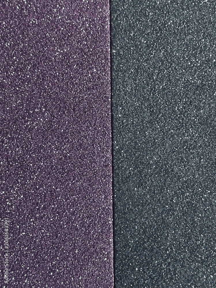 Fototapeta premium Two textured surfaces, purple and dark gray background