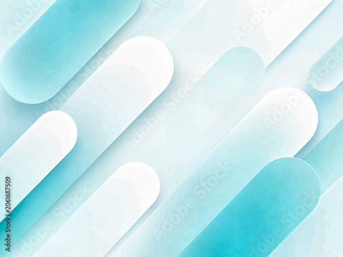Aqua white rounded capsule background