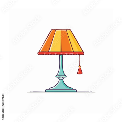 Flat design beach umbrella with chair and ball