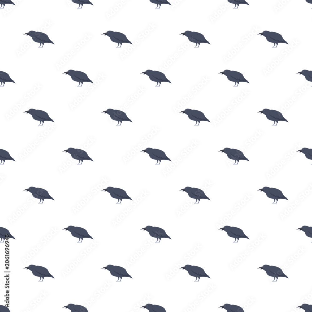 Obraz premium Dark crows repeated creating a monochrome animal background