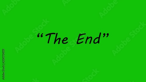 Classic end screen with word 