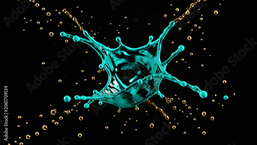 Defocused Geometric Light Structures Abstract Dark Background