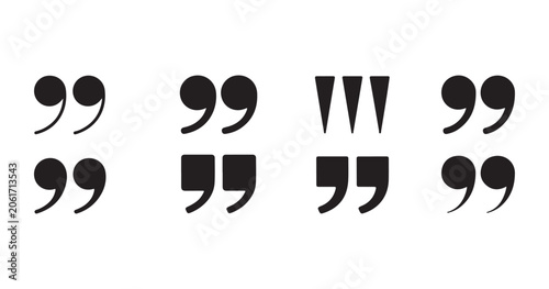 фотографія Collection of diverse quotation marks and punctuation symbols for creative text layout and design