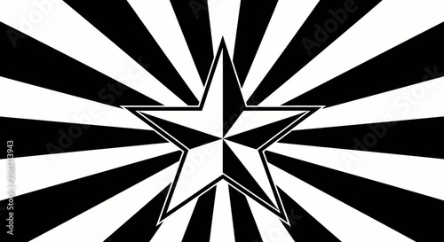Juneteenth badge or emblem features a star on a sunburst background