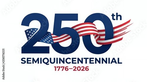 Usa 250 years anniversary logo semiquincentennial milestone with semiquincentennial anniversary independence birthday milestone patriotic