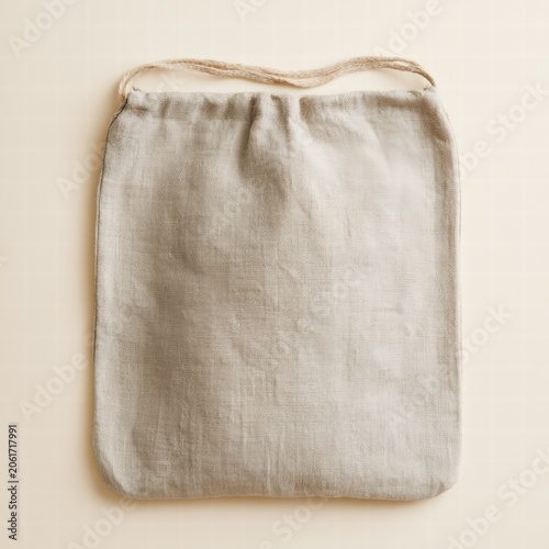 Simple cloth bag on a light surface ready for use in various everyday activities