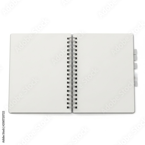 Sleek spiral-bound notebook with clean white cover and elastic band closure