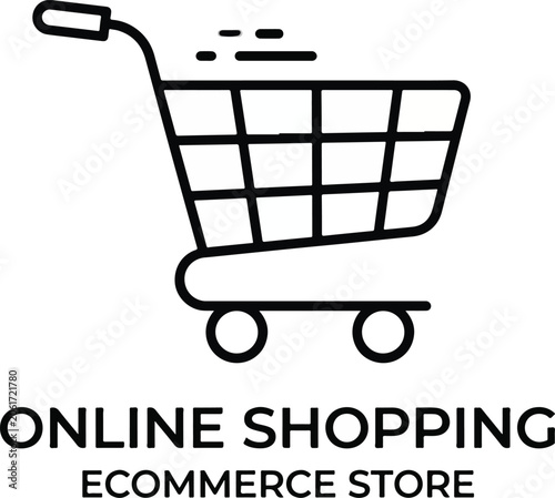  Online Shopping Cart Ecommerce Store Icon Vector
