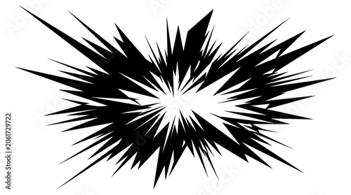 Obraz na płótnie Black explosion graphic design element.
