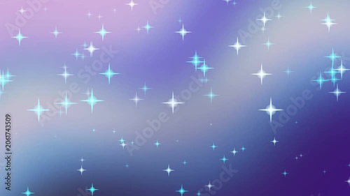 Sparkling starry night sky background with blue and purple hues