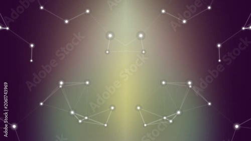 starry night sky with constellations and glowing center