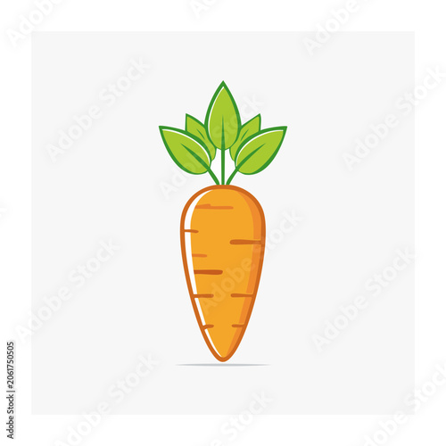 Flat design mango with leaf isolated