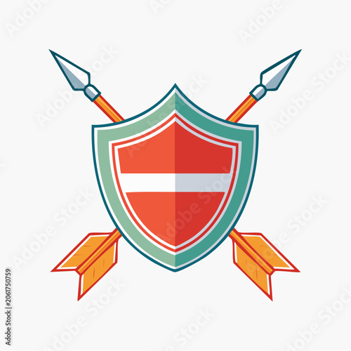 Shield and Crossed Arrows Emblem