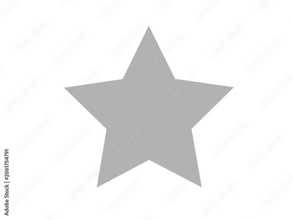 Obraz premium Gray star shape isolated on transparent background