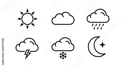 фотографія Weather icons for forecasting