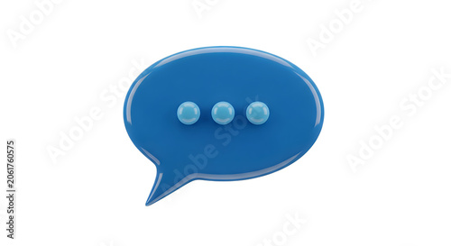 Blue speech bubble chat icon with dots