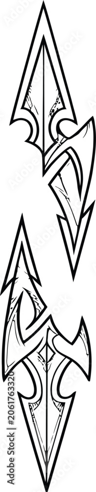 Fototapeta premium Abstract Arrow Design Vector Illustration Minimalist Geometric Symbol