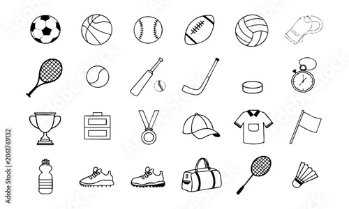 Fitness Recreation And Sports Accessory Doodle Pack.