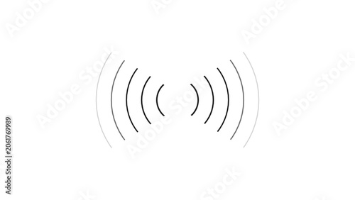 Photos Technology radio waves icon seamless loop background