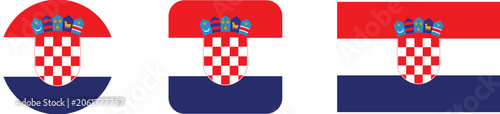 фотографія Croatia flag variations with coat of arms