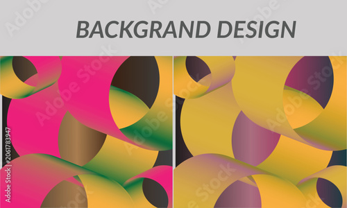  Colorful Modern Abstract Rings vector Background with Gradient Effect