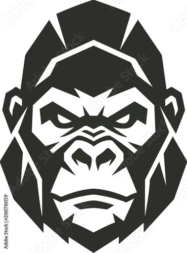Gorilla Head Mascot Vector Illustration