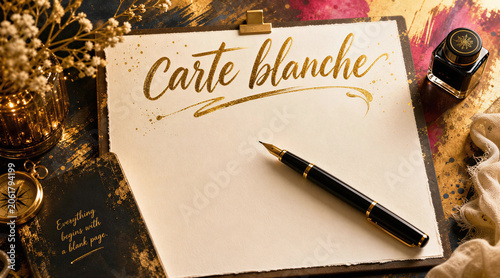 Carte blanche means having complete, unconditional authority or full discretionary power to act as you see fit.