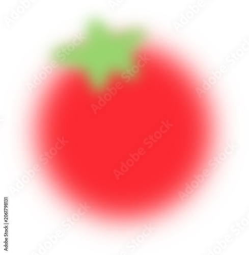 Blurry heart apple star clover tomato