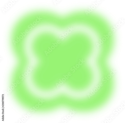 Blurry heart apple star clover tomato