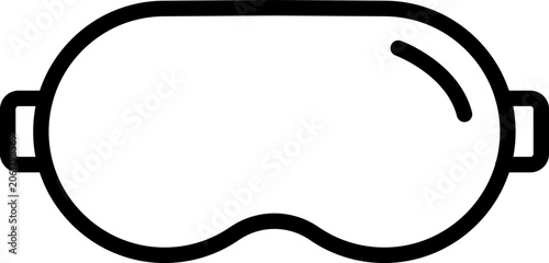 Virtual reality headset line icon for gaming and metaverse