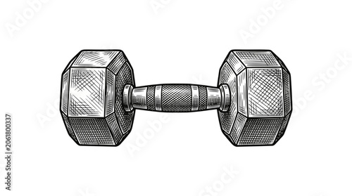 Dumbbell for strength training exercises.