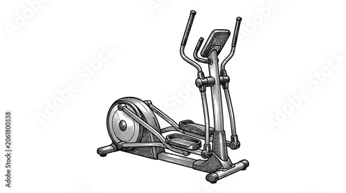 Elliptical trainer exercise machine gym.