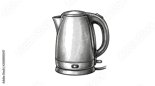 Electric Kettle Closeup View.