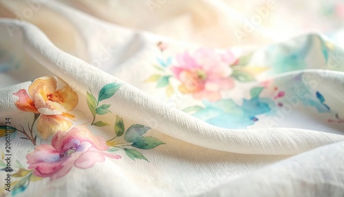 Delicate Floral Pattern on Soft Fabric.