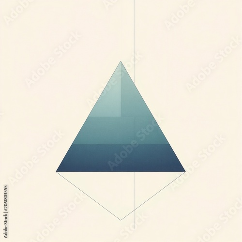 geometric triangular shape with precise lines and sharp vertices, rendered in a precise and symmetrical arrangement, set against a neutral background that allows the shape to be the focal point