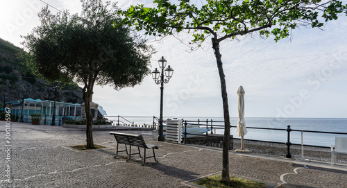 View of Minori on the Amalfi Coast in Italy.