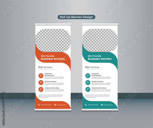 Roll up banner design template for any business