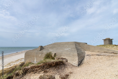 фотографія Tirpitz fortifications or bunkers as part of German Atlantic Wall in along the c