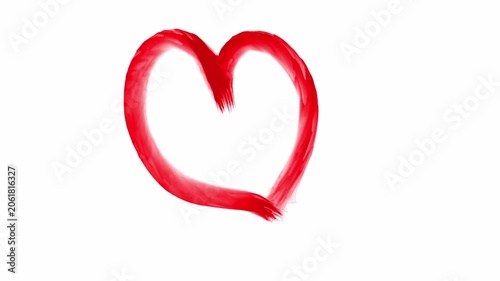 A brush stroke of a  heart