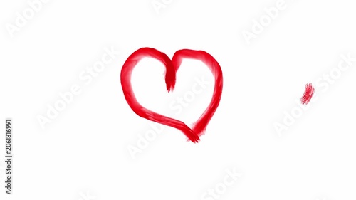 A brush stroke of a full heart