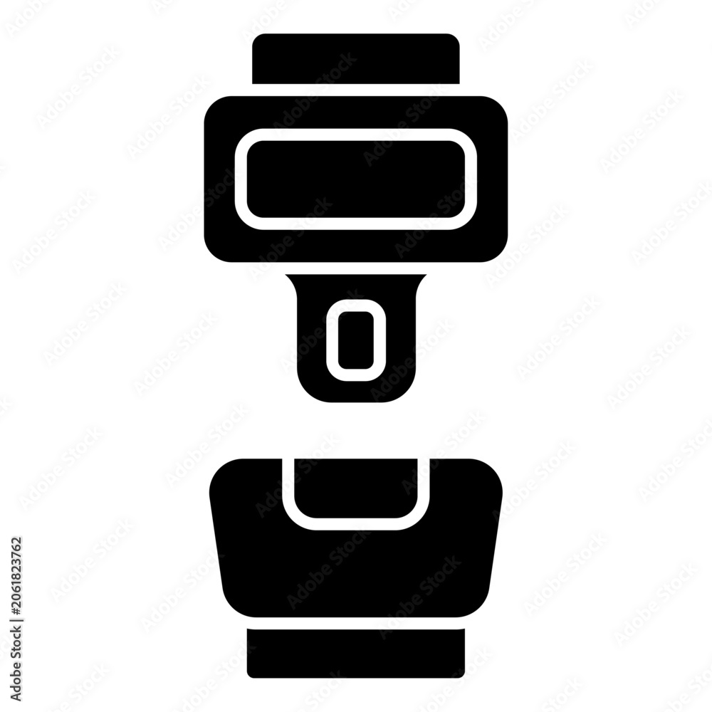 Fototapeta premium Safety Seatbelt Buckle Icon for Automobile and Transportation Design