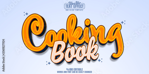 Cooking editable text effect, customizable cake and bakery 3d font style