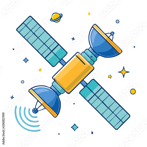 Flat design technology devices set